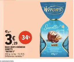 E.Leclerc WITOR'S Maxi ceufs crémeux sonetti offre