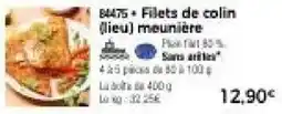 Thiriet Filets de colin lieu meunière offre