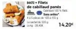 Thiriet Filets de cabillaud panés offre