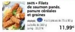 Thiriet Filets de saumon panés, panure céréales et graines offre
