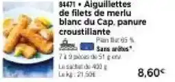 Thiriet Aiguillettes de filets de merlu blanc du cap. panure croustillante offre