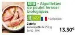 Thiriet Aiguillettes de poulet fermier biologiques offre