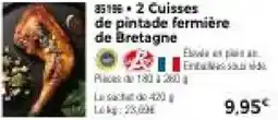 Thiriet 2 cuisses de pintade fermière de bretagne offre