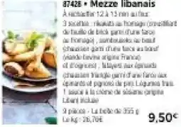 Thiriet Mezze libanais offre