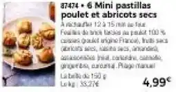 Thiriet 6 Mini pastillas poulet et abricots secs offre