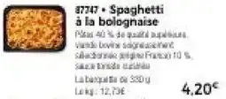 Thiriet Spaghetti à la bolognaise a la bolognaise offre