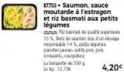Thiriet Saumon, sauce moutarde à l'estragon et riz basmati aux petits légumes offre