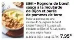 Thiriet Rognons de bœuf sauce à la moutarde de dijon et purée de pommes de terre offre