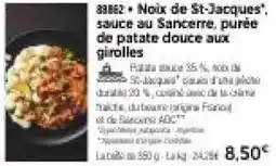 Thiriet Noix de St-Jacques, sauce au Sancerre, purée de patate douce aux girolles offre