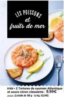 Thiriet Tartares de saumon atlantique et sauce citron ciboulette: offre