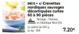 Thiriet Crevettes nordiques sauvages décortiquées cuites 60 à 90 pièces offre