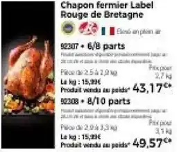 Thiriet Chapon fermier label rouge de bretagne offre