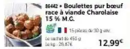 Thiriet Boulettes pur bœuf race à viande charolaise 15 % m.g. offre