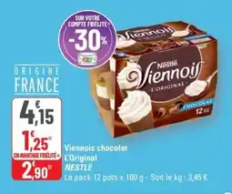 G20 NESTLE Viennois chocolat L'Original offre