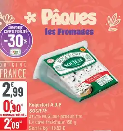 G20 SOCIÉTÉ Roquefort A.O.P offre