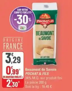 G20 POCHAT & FILS Beaumont de Savoie offre