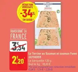 G20 GUYADER La Terrine au Saumon et saumon Fumé offre