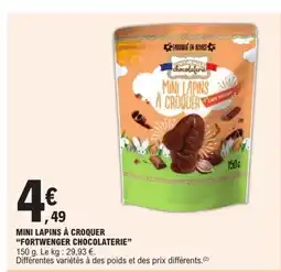 E.Leclerc FORTWENGER CHOCOLATERIE Mini lapins à croquer offre
