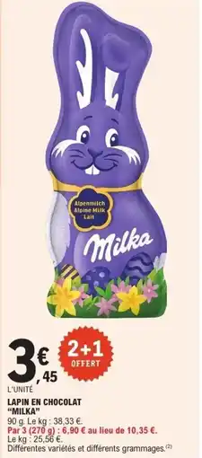 E.Leclerc MILKA Lapin en chocolat offre