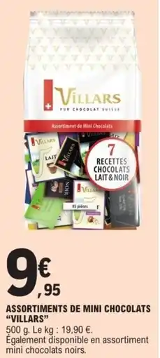 E.Leclerc VILLARS Assortiments de mini chocolats offre