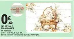 E.Leclerc Set de table décor paques offre