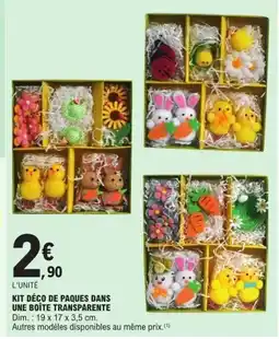 E.Leclerc Kit déco de paques dans une boîte transparente offre
