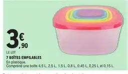 E.Leclerc 7 boîtes empilables offre