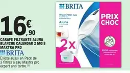 E.Leclerc BRITA Carafe filtrante aluna blanche calendar 2 mois maxtra pro offre