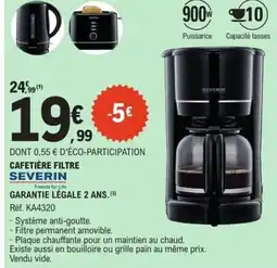E.Leclerc SEVERIN Cafetière filtre offre