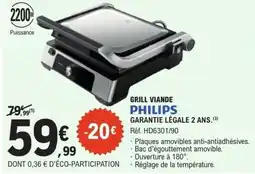 E.Leclerc PHILIPS Grill viande offre