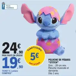 E.Leclerc STITCH Peluche de pâques offre