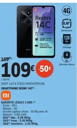 E.Leclerc REDMI 14C Smartphone offre