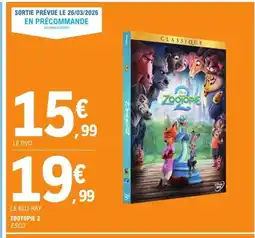 E.Leclerc ZOOTOPIE 2 Le blu-ray offre