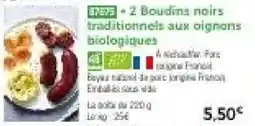 Thiriet Boudins traditionnels aux oignons biologiques offre