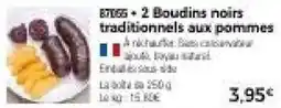 Thiriet 2 Boudins noirs traditionnels aux pommes offre