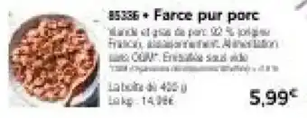 Thiriet Farce pur porc offre