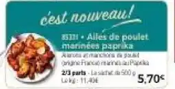 Thiriet Alles de poulet marinées paprika offre