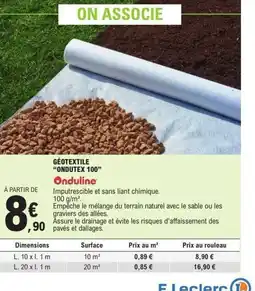 E.Leclerc Géotextile ondutex 100 offre