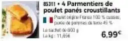 Thiriet 4 parmentiers de poulet panés croustillants offre