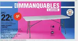 E.Leclerc FOXTER Table pliante offre