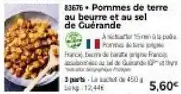 Thiriet Pommes de terre au beurre et au sel de guérande offre