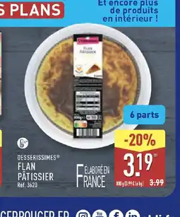 ALDI DESSERISSIMES Flan pâtissier offre