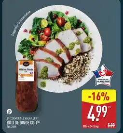 ALDI ST-CLÉMENT LE VOLAILLER Rôti de dinde cuit offre