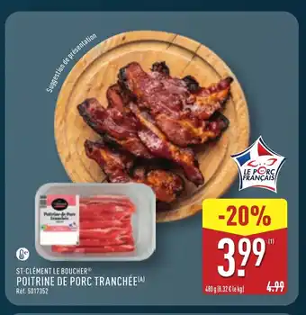 ALDI ST-CLÉMENT LE BOUCHER Poitrine de porc tranchée offre