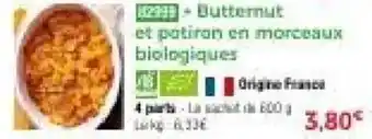 Thiriet Butternut et patiron en morceaux biologiques offre