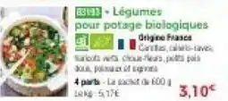 Thiriet Légumes pour potage biologiques offre