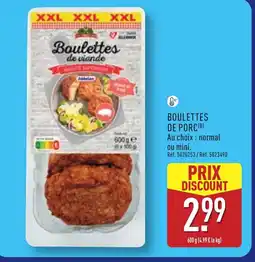 ALDI Boulettes de porc offre