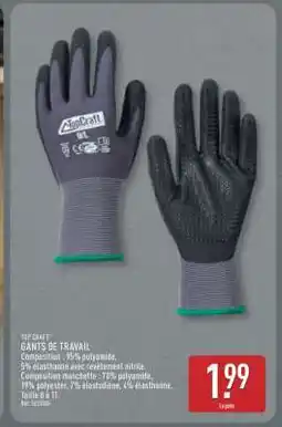 ALDI GANTS DE TRAVAIL offre