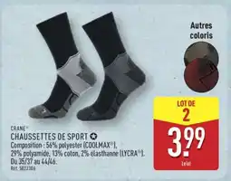ALDI CHAUSSETTES DE SPORT offre