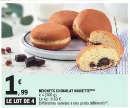 E.Leclerc BEIGNETS CHOCOLAT NOISETTE offre